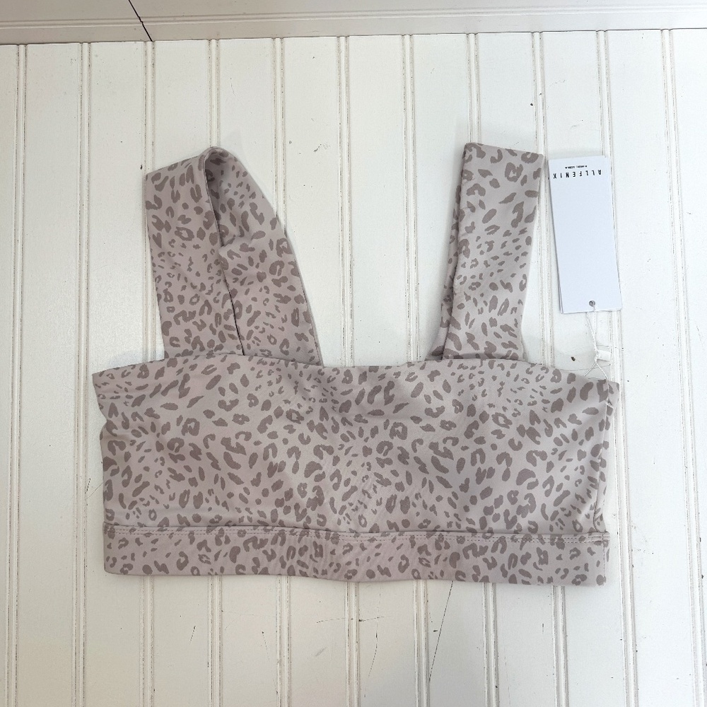 NEW Allfinex Cheetah Dark Stone Sports Bra Large